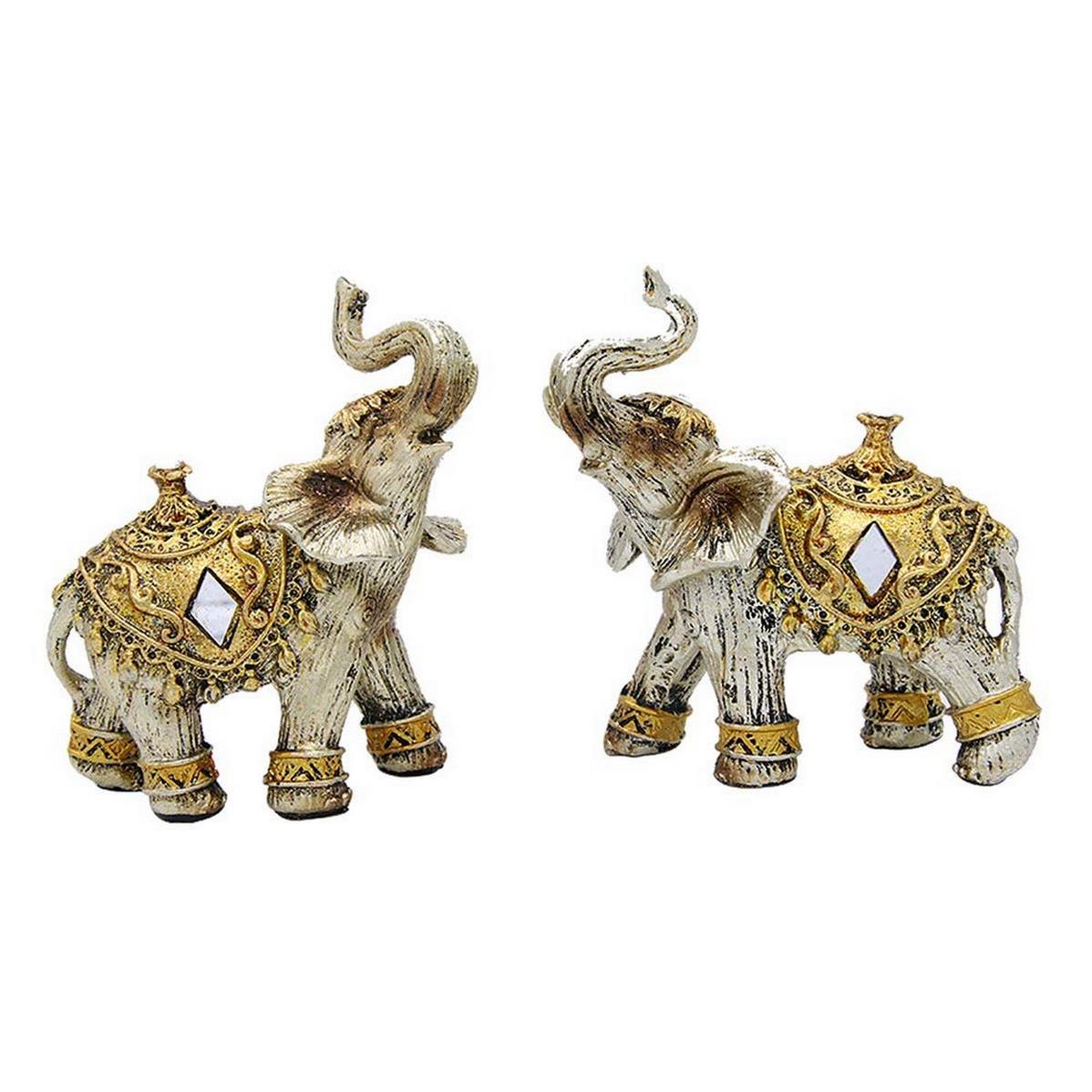 Elefante Plateado Vintage Duo Dorado